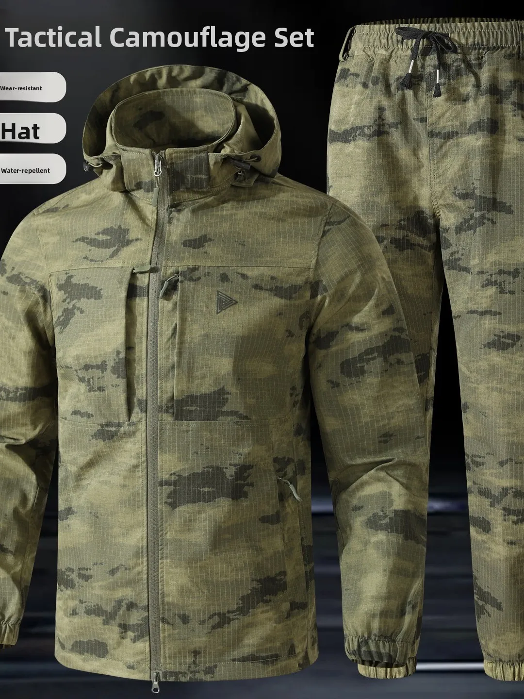 

Spring New Tactical Camouflage Workwear Set for Men And Women Windproof Wear Resistant Outdoor Casual Labor Protection Clothing