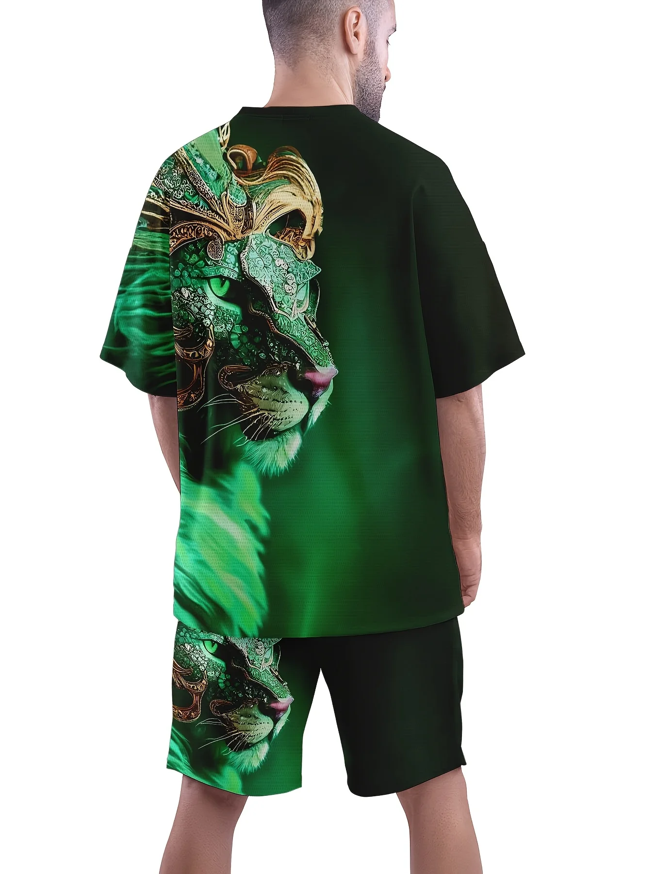 Fashion 2025 Summer Round Neck T-shirt Top and Shorts Set Outdoor Sports Set 2 Pieces of Sportswear Leisure Set 