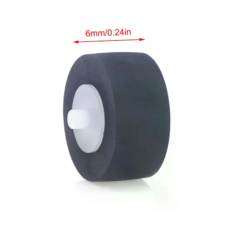 1Pc 13x6x2mm With Axial Rubber Pinch Roller Belt Wheel For Cassette Movement Tape Recorder Radio Audio Accessories