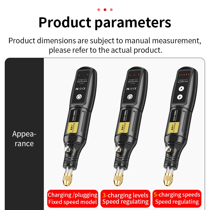 LUXIANZI Wireless Electric Drill USB Engraver Pen Kit Woodworking Jade Carving Grinder Polishing Rotary Tool Mini Handheld Drill