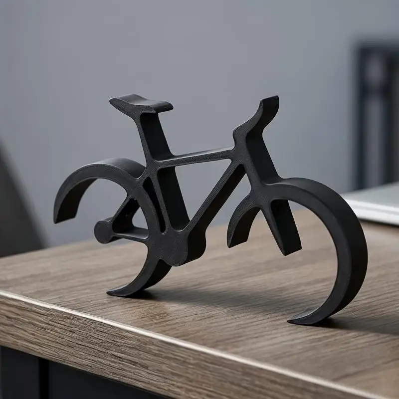 1/2pcs 3D Printed Sleek Geometric Bike Model Lightweight Desktop Ornament For Bedroom Living Room And Creative Office Space