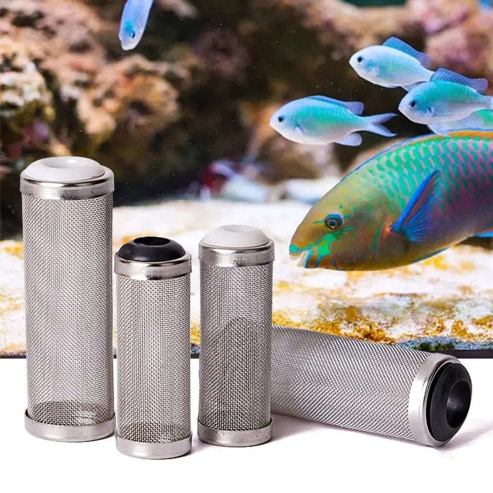 New Cylinder Aquarium Inflow Inlet Filter Stainless Steel Durable Shrimp Nets 12mm/16mm Useful Aquarium Filter for Fish Tank