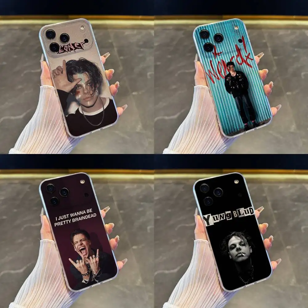 

Y-Yungbluds Singer YB Phone Case For iPhone 17,16,15,14,13,12,11 Pro,Max,Plus,X,XS,XR,SE4,E Mini Transparent Soft Cover