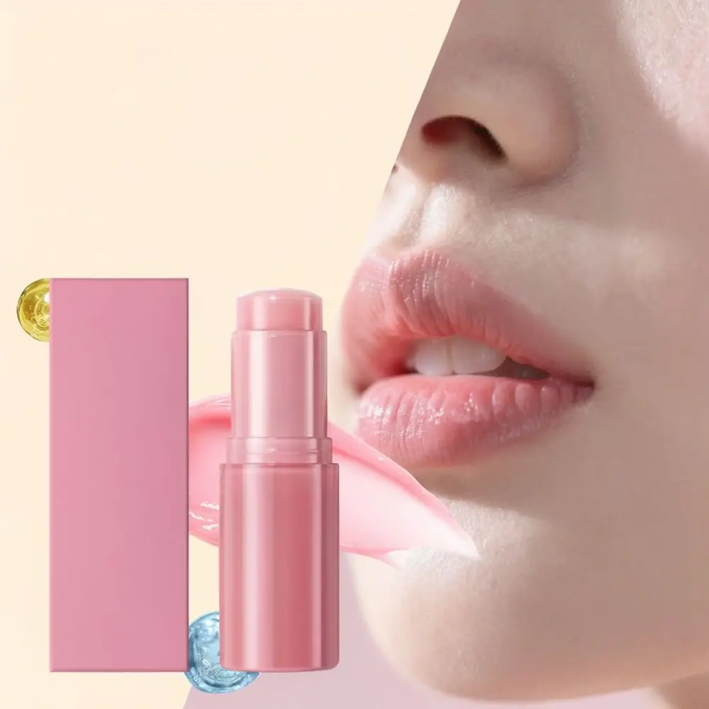 Smoothing Collagen Lip Balm Pink Hydrating Stick Moisturizing Treatment For Dry Chapped Lips Nourishing Lip Care Balm