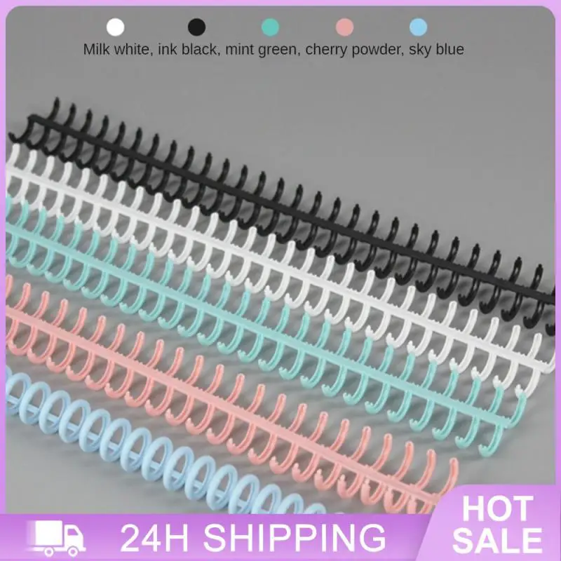 Plastic Notebook Binding Folder Durable And Practical Binding Coil Ring Clamping Strip Not Easy To Break Stationery Accessories