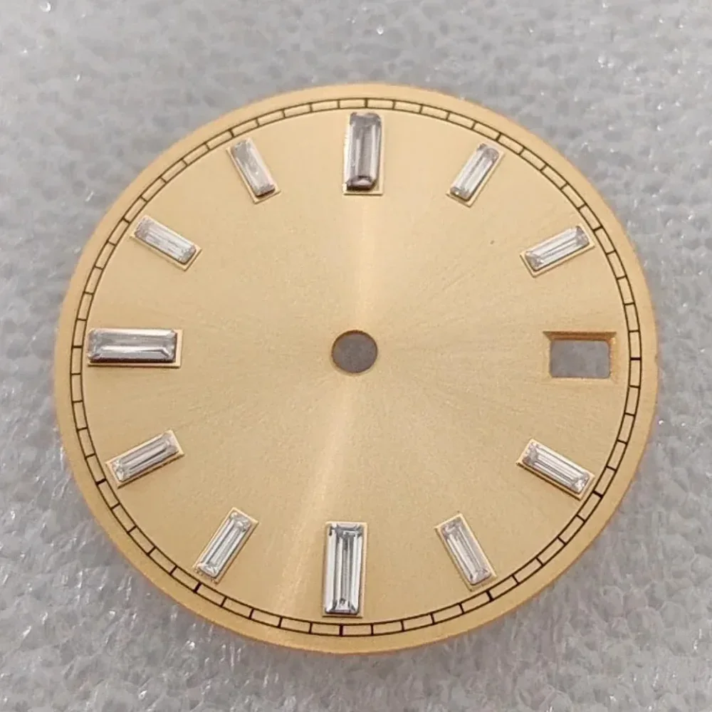 NH35 Watch Dial 28.5mm Multi Colored Sunburst Watch Faces No Luminous Watch Replacement Parts for NH35A/NH36 Movement No Logo