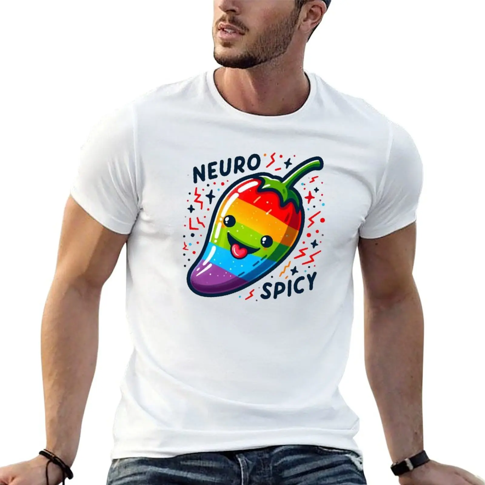 

Neuro Spicy T-Shirt man tshirt t shirts for man pack white T-Shirt