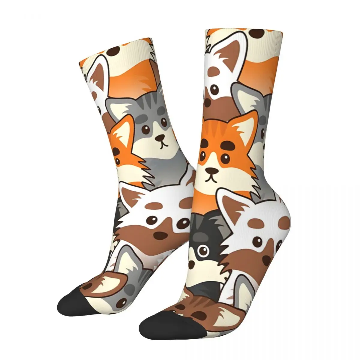 Fox Pattern Fox Socks Male Mens Women Winter Stockings Polyester