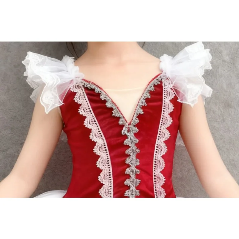 Saia de balé infantil, saia de dança para meninas, programa coletivo, trajes de performance de dança