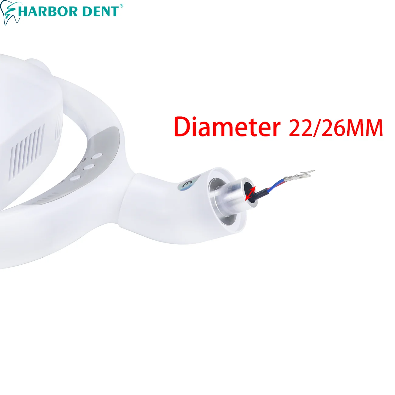 Lâmpada Oral LED Dental, Luz de Operação, Acessórios para Cadeira Odontológica, Lâmpada Sensor Amarela e Branca, Interruptor Livre, 22mm, 26mm