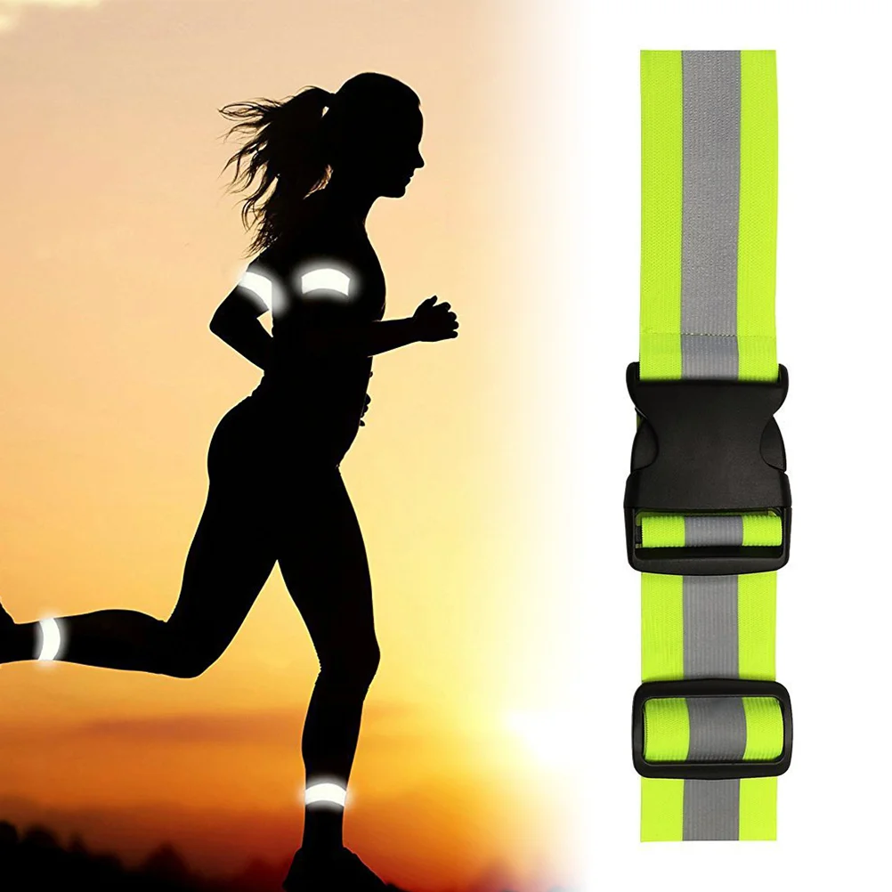 Reflector Strips Adjustable Reflective Belt Accessories Sport Yellow Safety Night Run