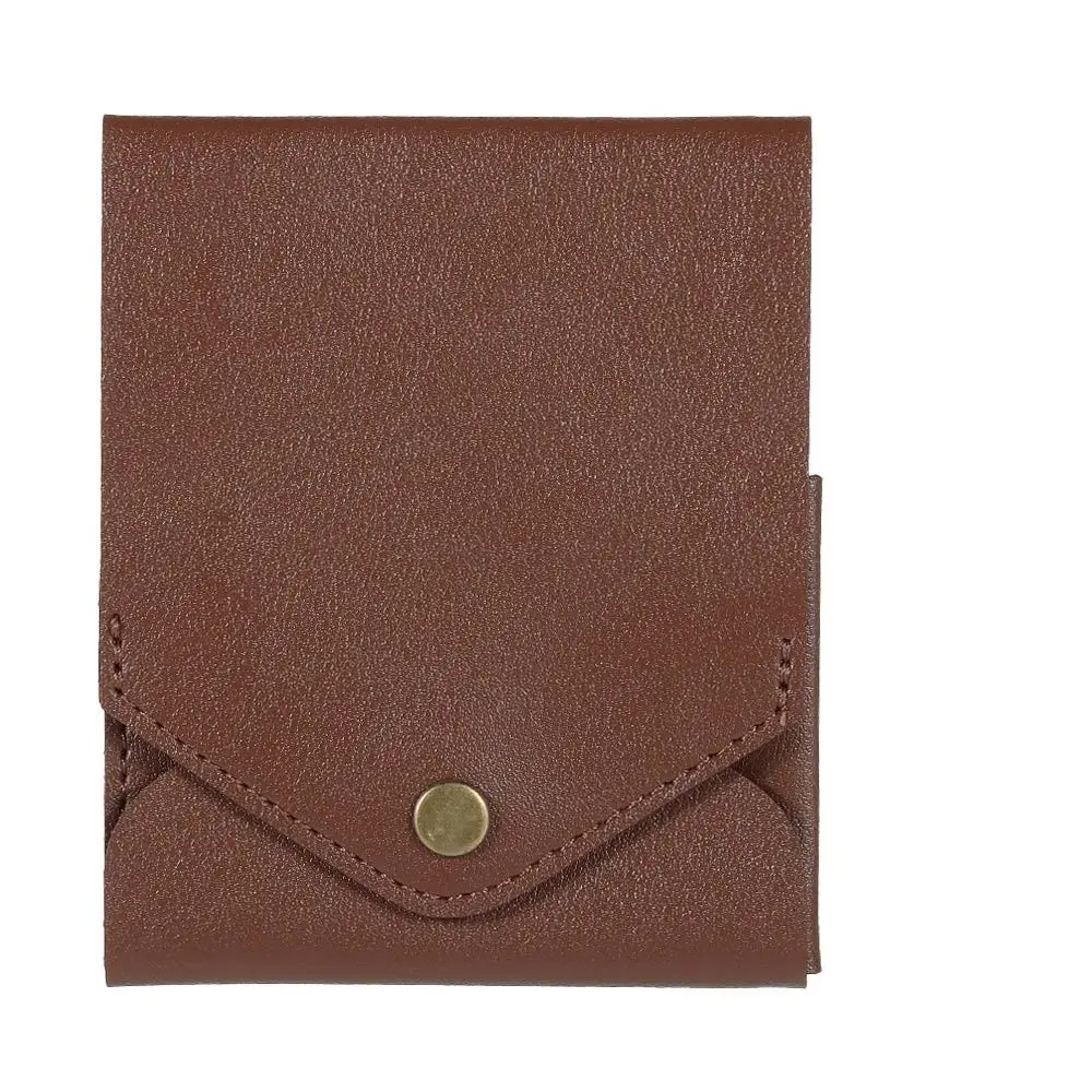 Waterproof Multifunctional Compact Wallet Handmade PU Leather Built-in Pen Slot Front Pocket Wallets Slim Minimalist Wallet