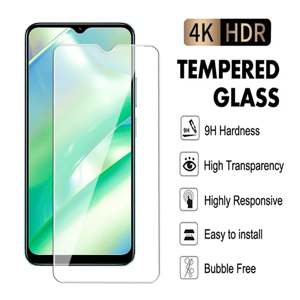 For Realme C20 C21 C25 C30 C31 C33 C35 C51 C53 C55 Tempered Glass For Realme C25s C30s Screen Protector Transparent glass Film