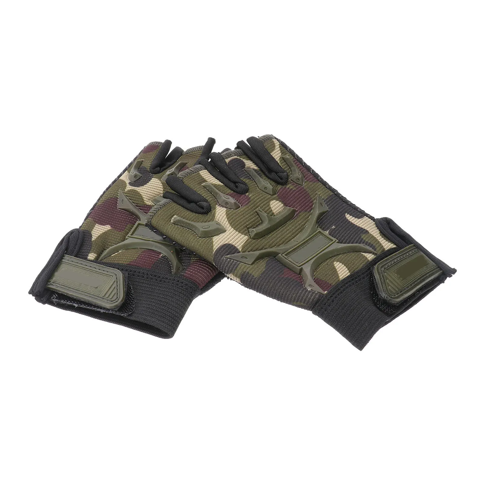 1 ペアハーフフィンガーサイクリンググローブアウトドアスポーツ耐久性のある滑り止めクライミンググローブ用