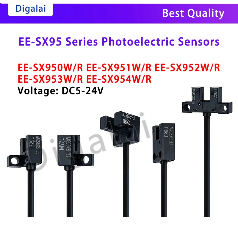 EE-SX951W EE-SX950 EE-SX952P EE-SX953R EE-SX954P-W Mini U-slot Fork Photoelectric Sensor DC5-24V Optical Limit Switch