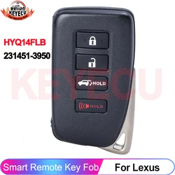 KEYECU HYQ14FLB For Lexus NX300 RX450h RX350 LX570 IS300 IS350 RC300 2020 2021 2022 4 Buttons Fob Remote Key Smart 231451-3950