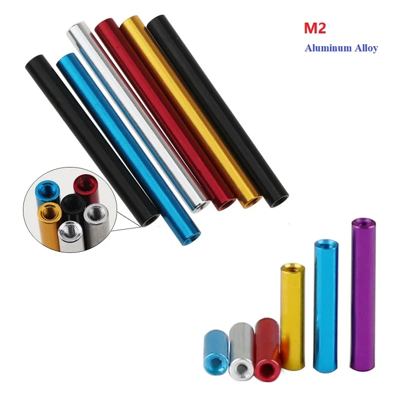 6~50mm M2 Round Aluminum Alloy Spacer Pillar Color Anodized Standoff for RC Quadcopter Multirotor Parts