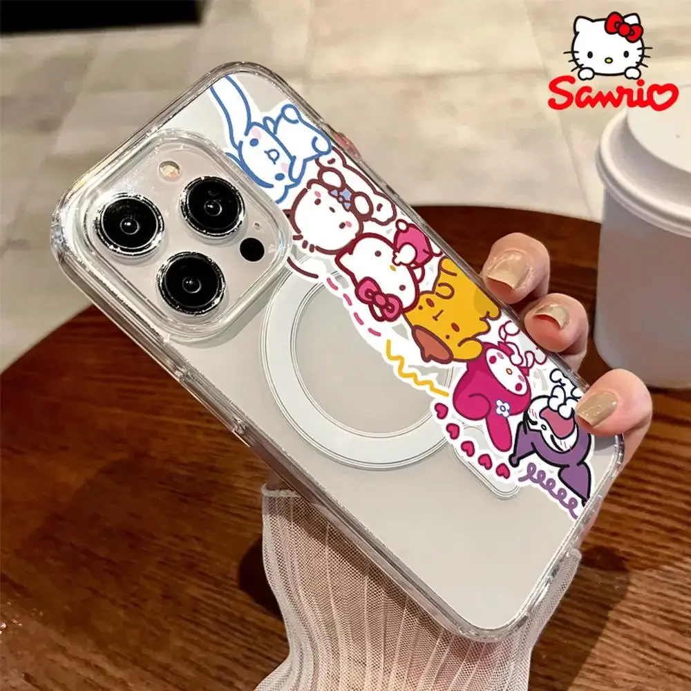 Sanrio Kt fundas para Iphone 16/15/14/13/12/11/x/xs/xs Max/pro Max mujer Iphone 13 funda Sanrio Hellokitty Anime accesorio regalo