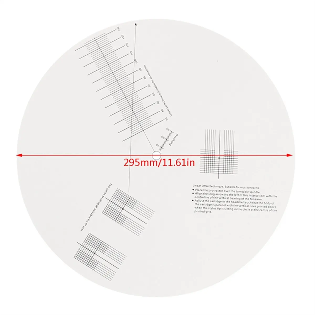 A88M LP Vinyl Record Pickup Calibration Plate Distance Gauge Protractor Adjustment Tool for Turntable