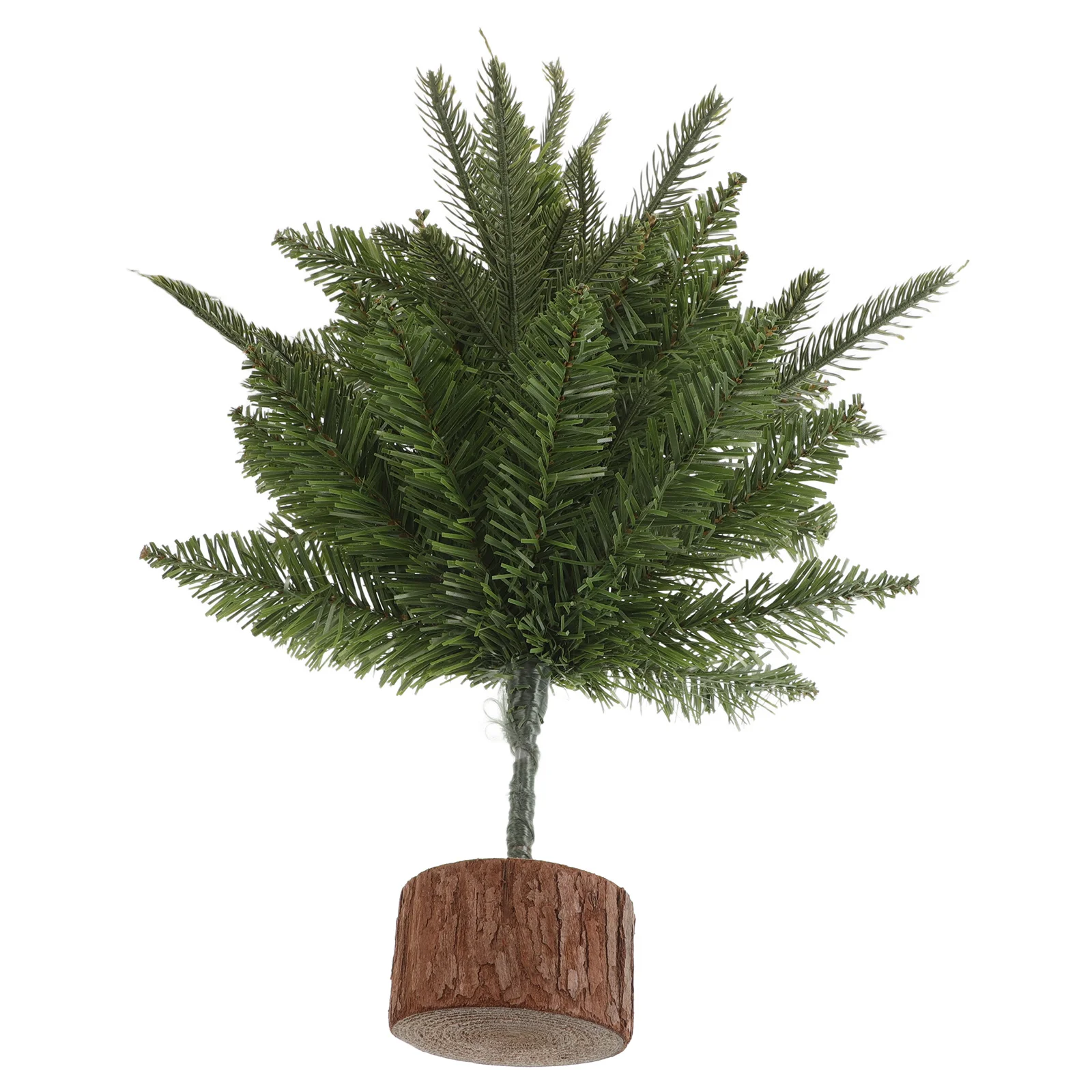 

Artificial Xmas Pine Tree Christmas Tree 45cm Wood Base Holiday Table Centerpiece Party Decor Christmas Party Ornaments