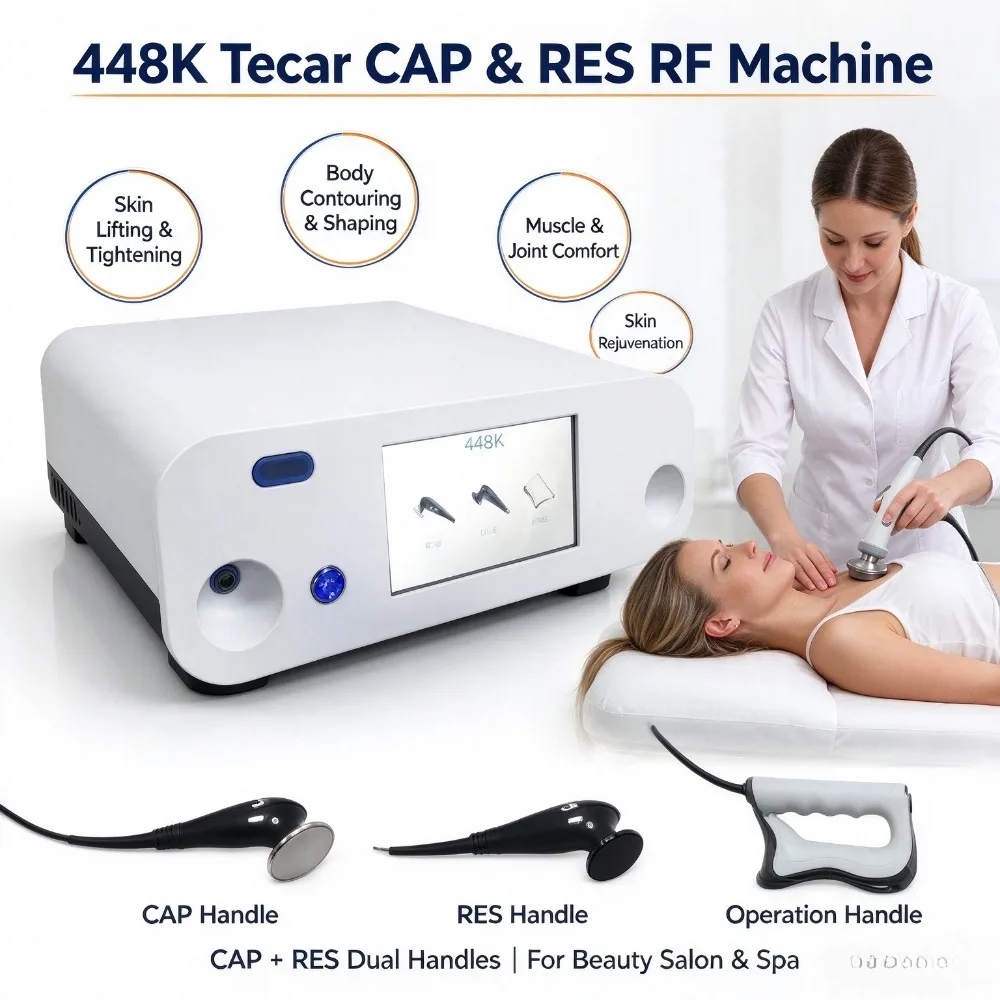 448K Tecar RF Machine CAP RES Deep Heat Therapy Skin Rejuvenation Body Contouring Physiotherapy Device