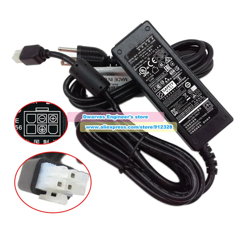 ADS-65LSI-12-1 12036E AC Adapter 12V 3A 36W for / Power Supply Molex-6-Pin