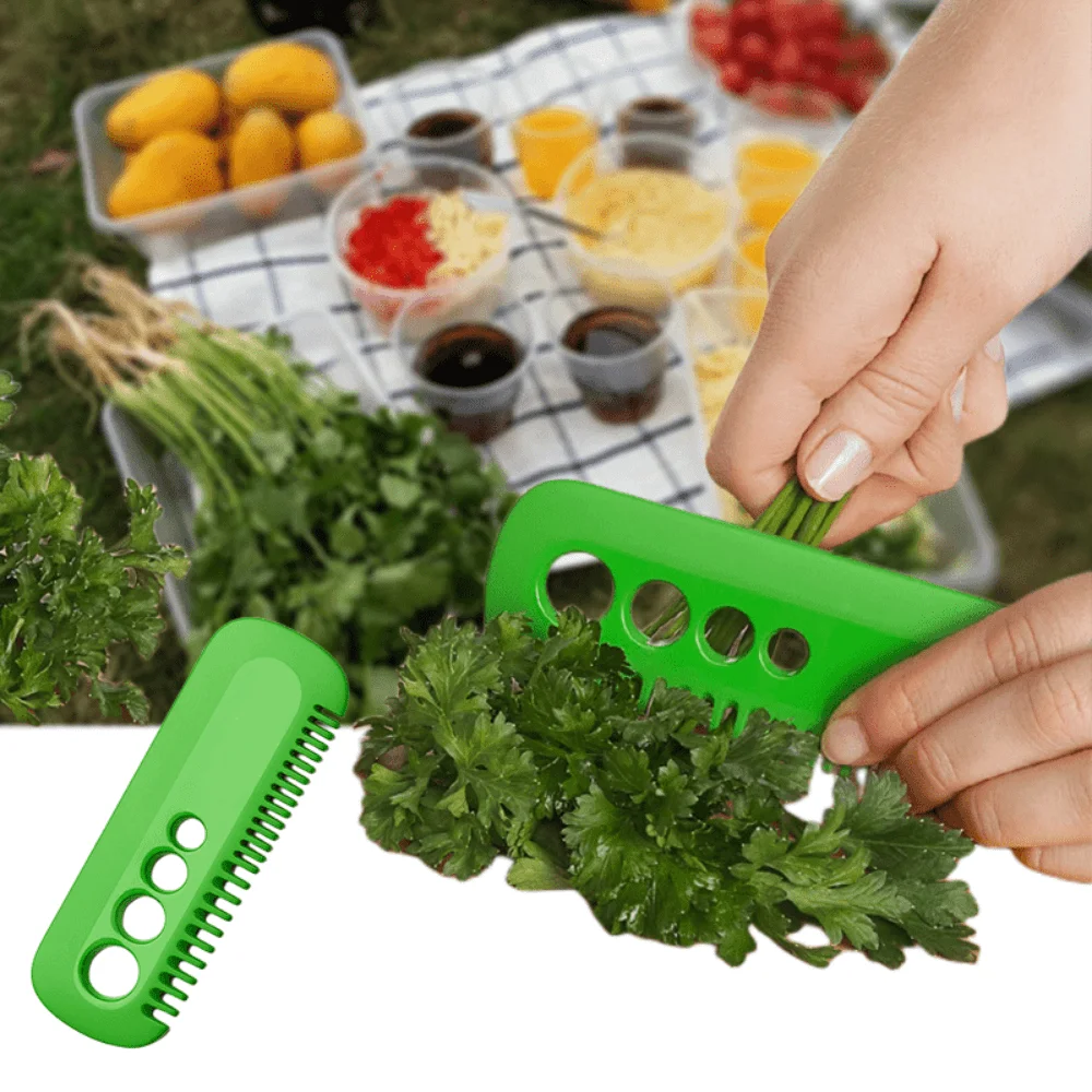 Handle Peeling Comb Peeler Fruit and Vegetable Slicer Mint Gadget Mini Vegetable Leaf Parsley Herb Stripper and Stem Remover