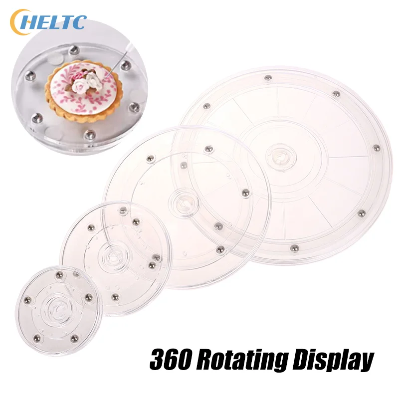 75-200MM Acrylic Turntable Transparent 360 Rotating Display Stand Round Base Lazy Jewelry Decor Swivel Plates Furniture Hardware
