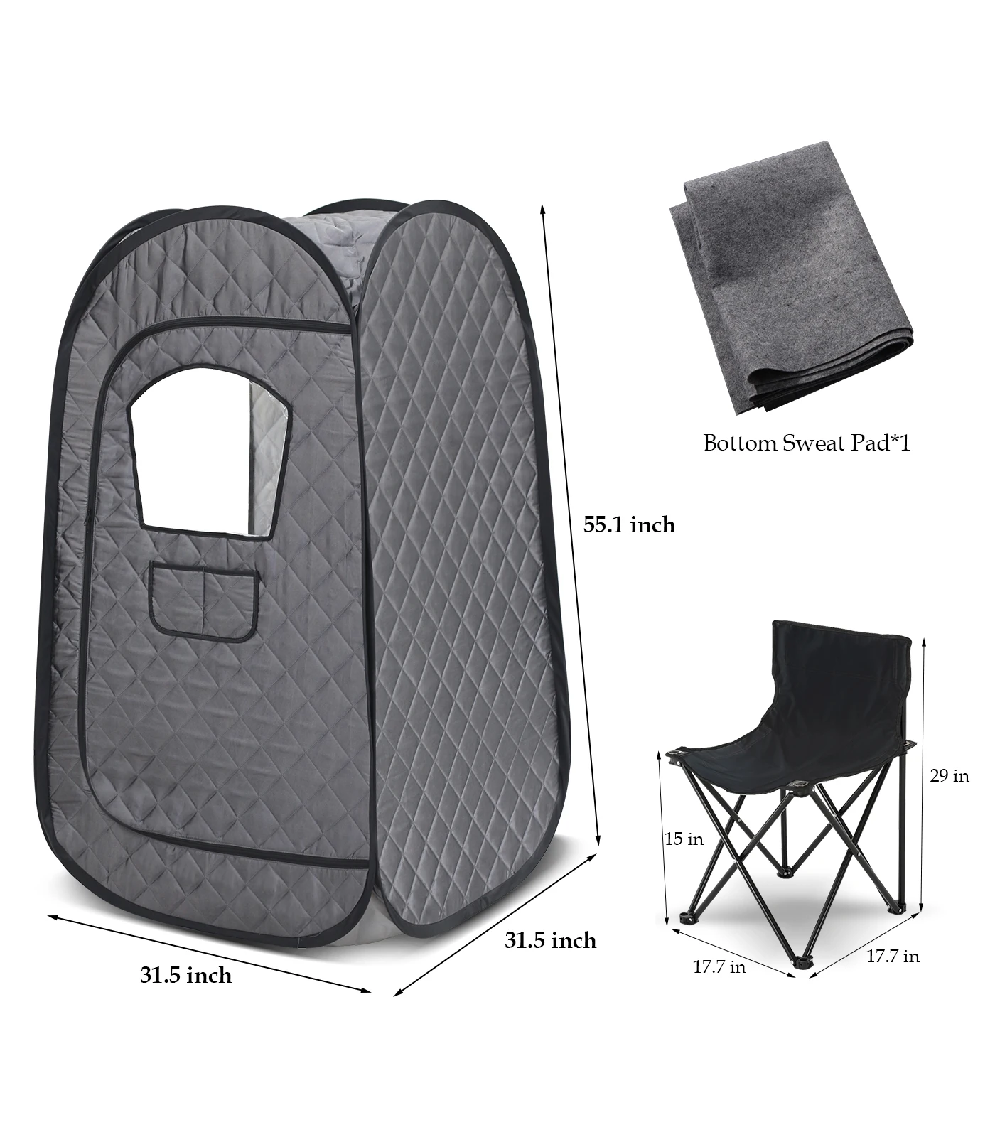 Smartmak Portable Steam Sauna Full Body Personal Home Spa Foldable Saunas Tent