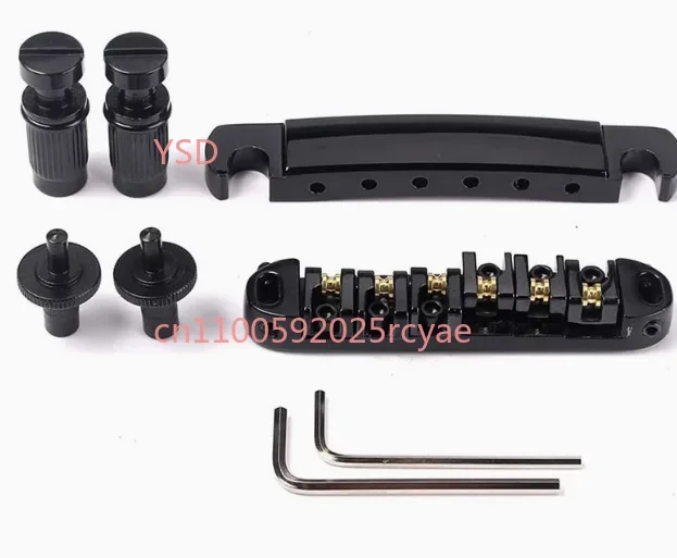 Electric Guitar Bridge Tailpiece Kit With Studs Upper Lower String Bridge String Pillow for  Electric Guitar