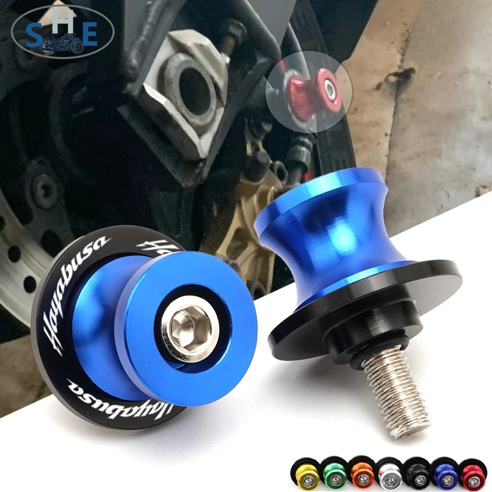 New For Suzuki HAYABUSA 1999-2025 Swingarm Spools Sliders Stand Screws CNC M8 Motorcycle Accessories Bolts 1Pair Scooter Stand