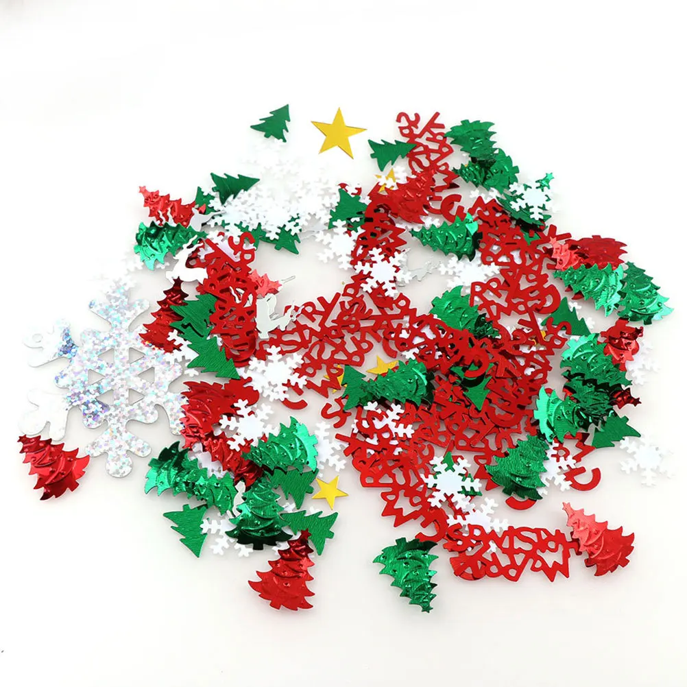 

1Pack Christmas Tree Confetti Glitter PVC Sequins Sparkle DIY Decor for Home Bar Cafe 30g Santa Snowflake Deer Style