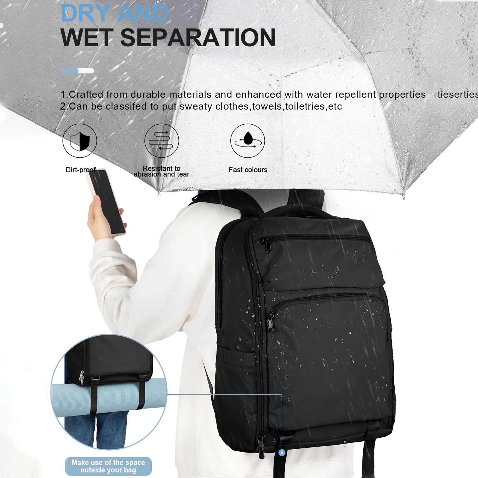 Multifunctional Travel Backpack Easyjet 45x36x20 for For Women Men Outdoor Cabin Bag Waterproof School Bag USB Laptop Backpack