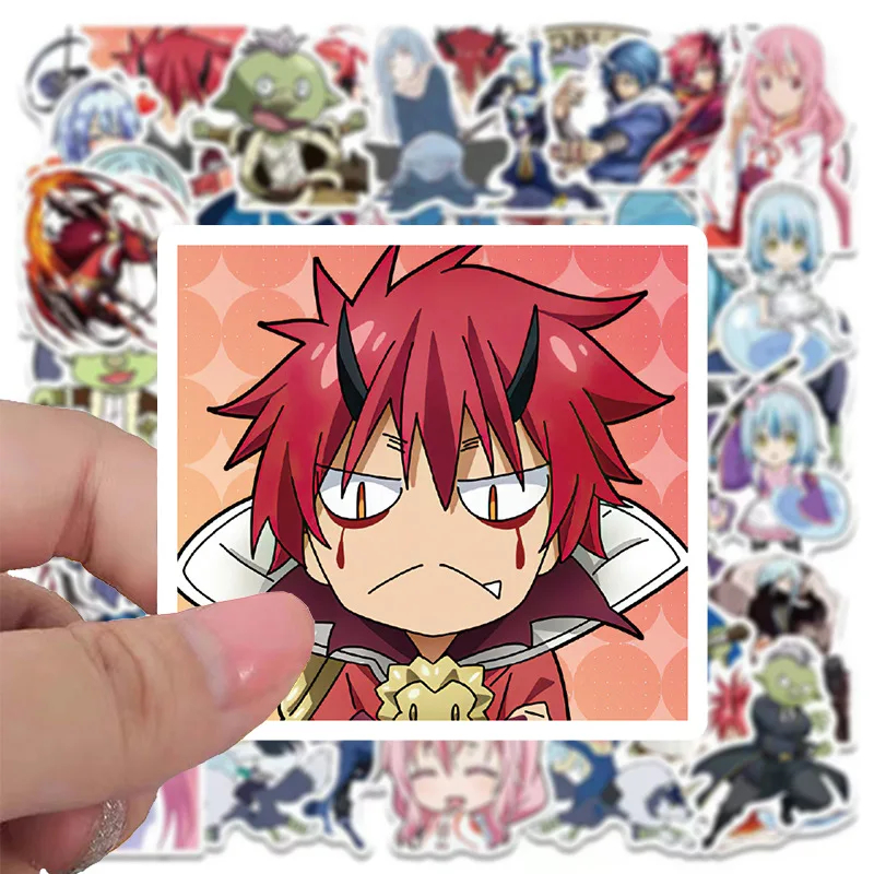 50pcs That Time I Got Reincarnated as a Slime Sticker Cartoon Mobile Phone Bottle Notebook Waterproof Decorative Stickers