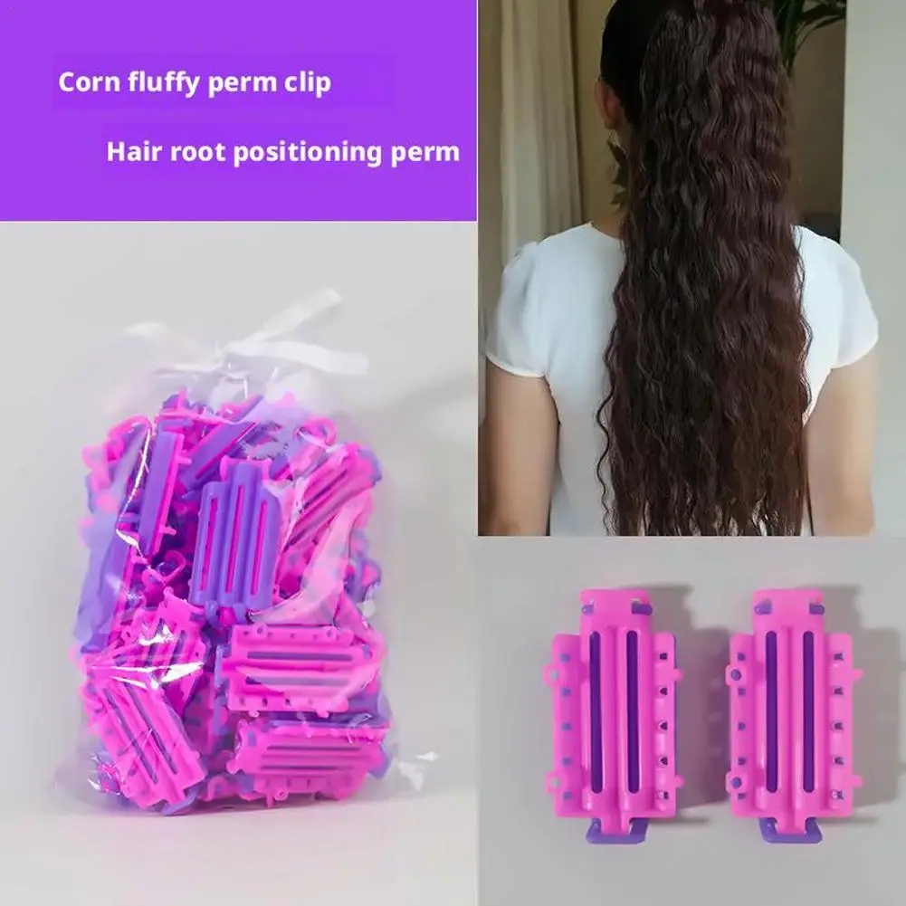 45Pcs Corn Clips Practical Hair Rollers Root Fluffy Clamps Wave Perm Rod DIY Bars Corrugation Hair Curler Curling Curlers ﻿