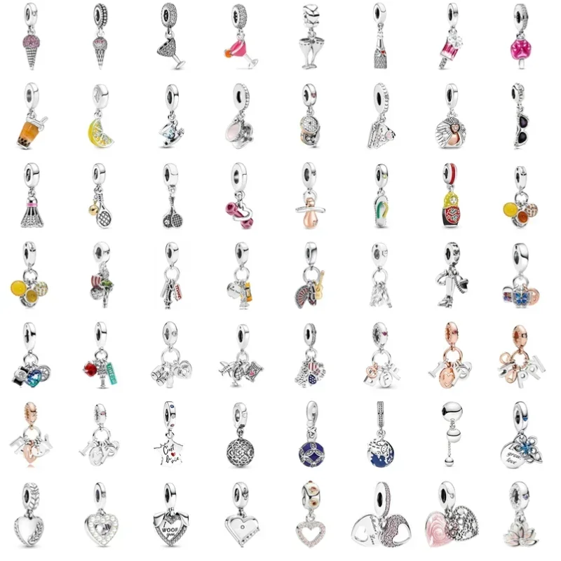 

Новинка 2025, серебро, различные воздушные шары, мороженое, торт, подвеска, подходит для оригинального браслета, женский подарок, изготовление ювелирных изделий своими руками