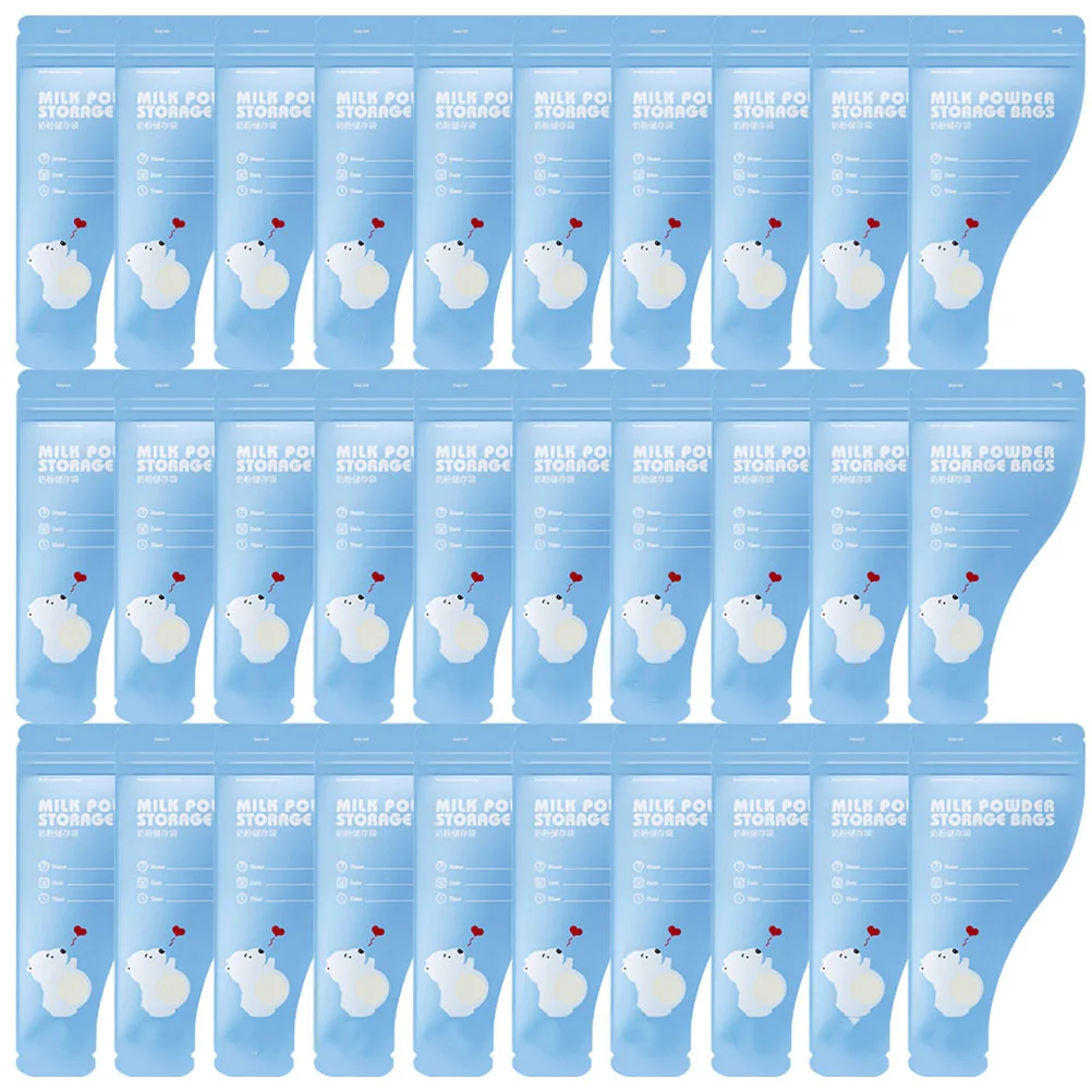 30 قطعة أكياس تخزين مسحوق الحليب القابل للتصرف المحمولة السفر صيغة موزع الحقائب محكم الغلق مختومة أكياس تخزين مسحوق الحليب