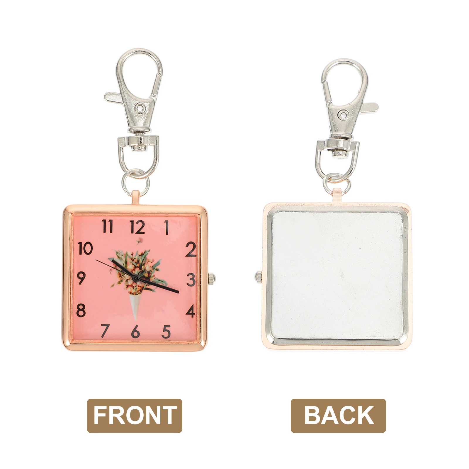 

Vintage Nurse Pocket Watch Key Chain Key Ring Student Hanging Watch Belt Loop Design Precise Movement Waterproof Timepiece