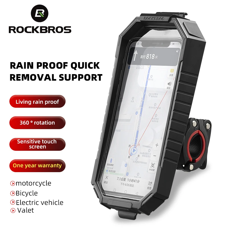 ROCKBROS Bicycle Bag Phone Holder Mount Bike Phone Support Case Handerbar Waterproof Frame Top Tube Mtb Bag Tools Accessories