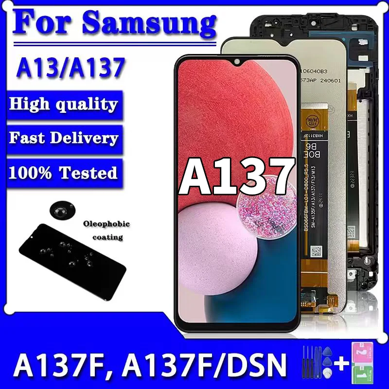 Wysoka jakość dla Samsung A13 (SM-A137) wyświetlacz LCD ekran dotykowy Digitizer dla Samsung A137 A137F A137F/DSN A137F/DS LCD