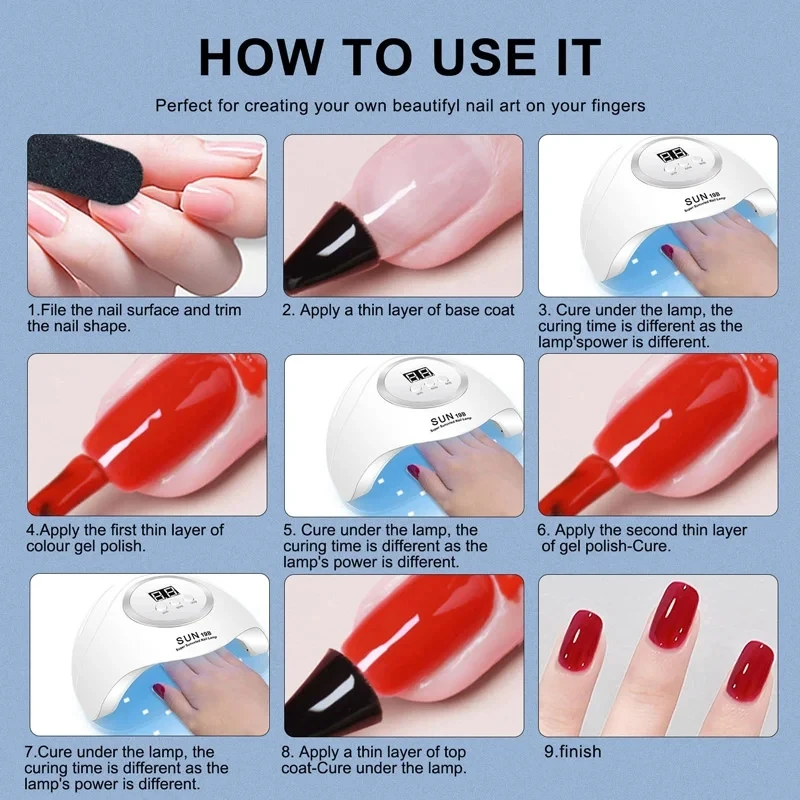 Lnwpyh conjunto de esmalte em gel, 7 cores, primavera verão, cores quentes, kit de gel para arte em unhas, conjunto inteiro de verniz semipermanente