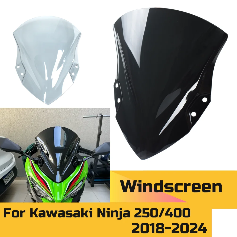 Para Ninja 400 250 parabrisas Deflector de viento protector de pantalla de aire para Kawasaki Ninja 400 250 2018-2023 Accesorios de Motor