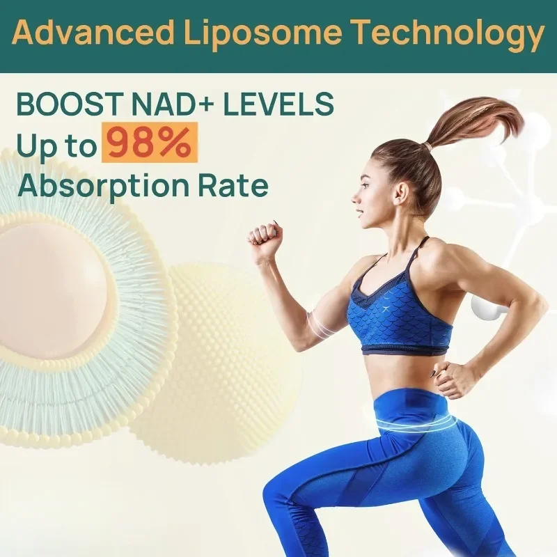 800mg Liposomal Nad+nicotinamide Nucleoside Supplement 200mg, Trans Resveratrol 100mg - Used For Dna Repair And Healthy Aging