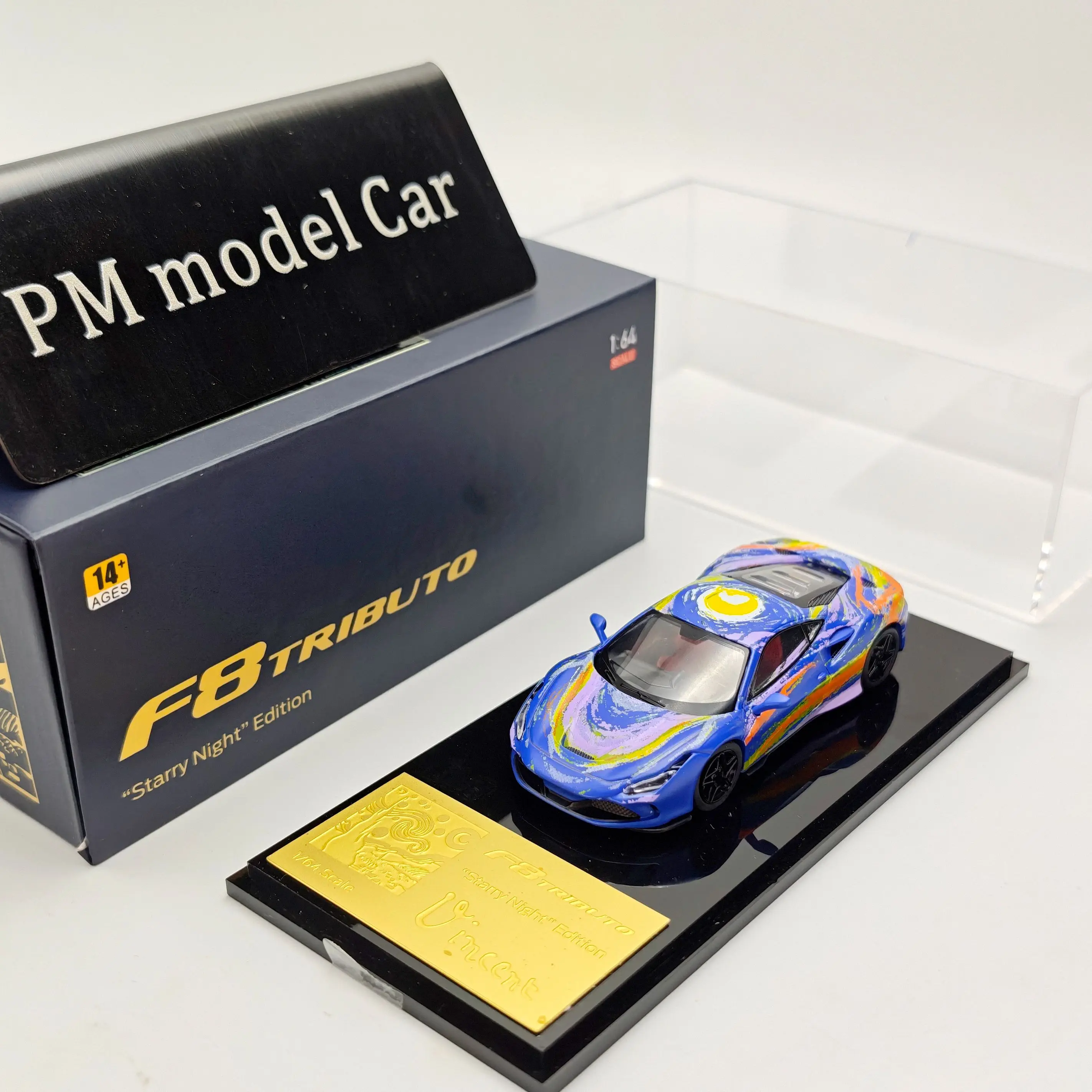 В наличии: Коллекционная модель автомобиля Karium 1:64 F8 Starry Sky Livery из литого сплава, статическая демонстрационная модель, подарок