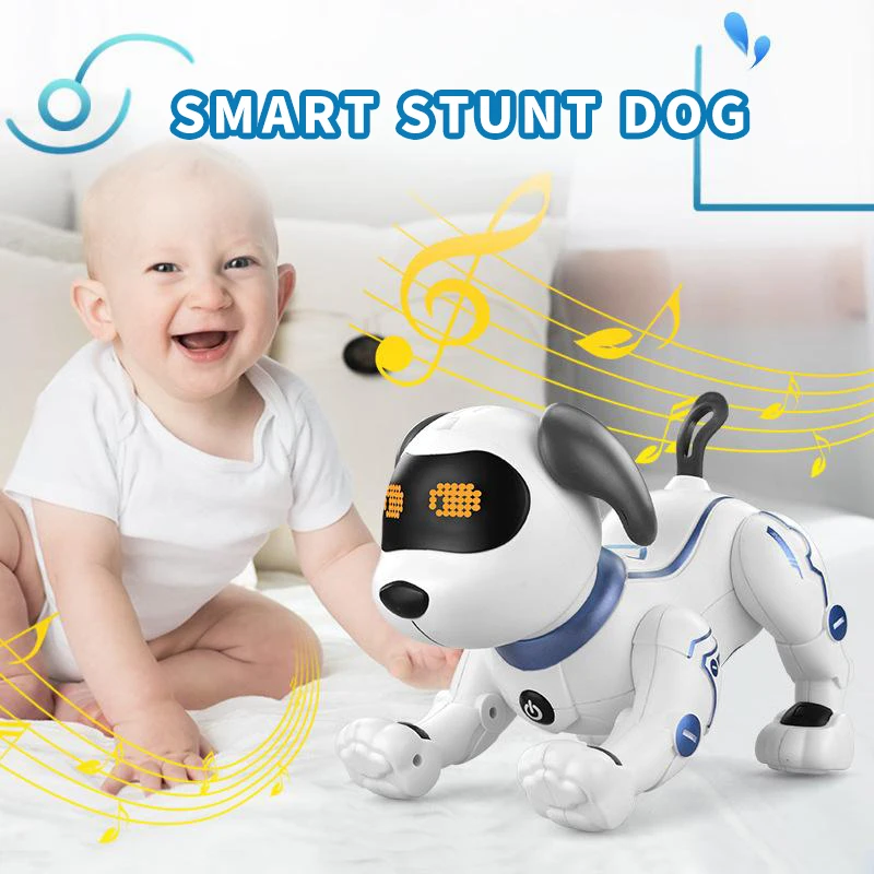 어린이 AI 지능형 애완견 지능형 프로그래밍 음성 터치 감지 기계 개 로봇 완벽한 어린이 선물