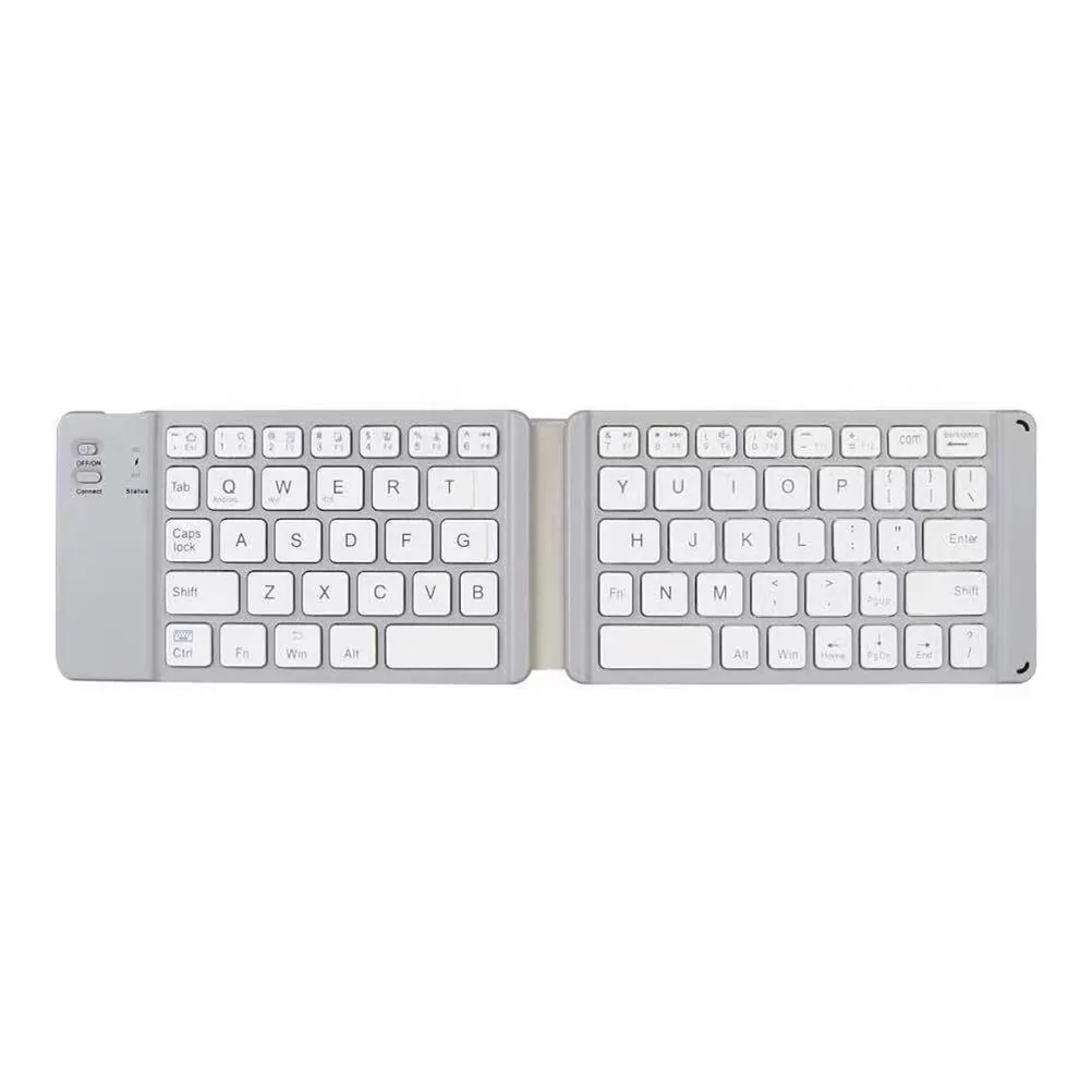 67-Key Foldable Keyboard Ultra-Thin 2-Fold Design with Magnetic Cover for Phone Tablet Notebook ABS Scissor
