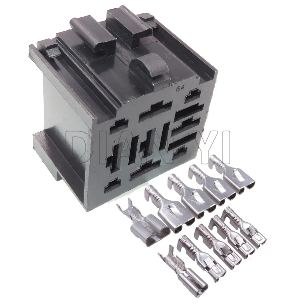1 Set 9 Way AC Assembly Car Plastic Housing Socket with Cables Automobile Fuse Plug Auto Relay Connectors