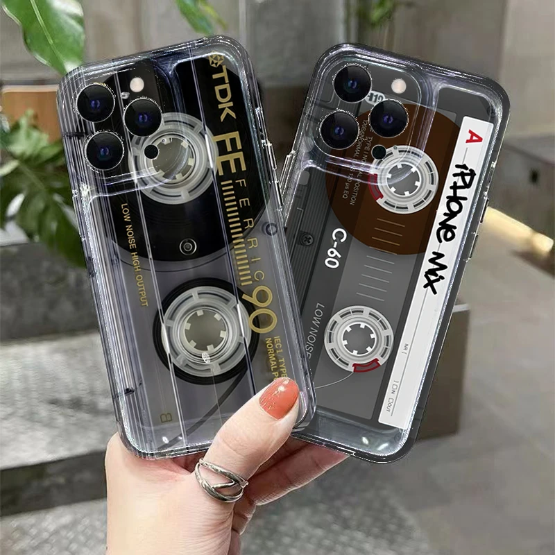 Retro Cassette Tape Phone Case for Samsung Galaxy S26 Ultra S24 Plus S23 S22 A56 A16 A36 A54 A15 A55 A35 S25 FE Protective Cover