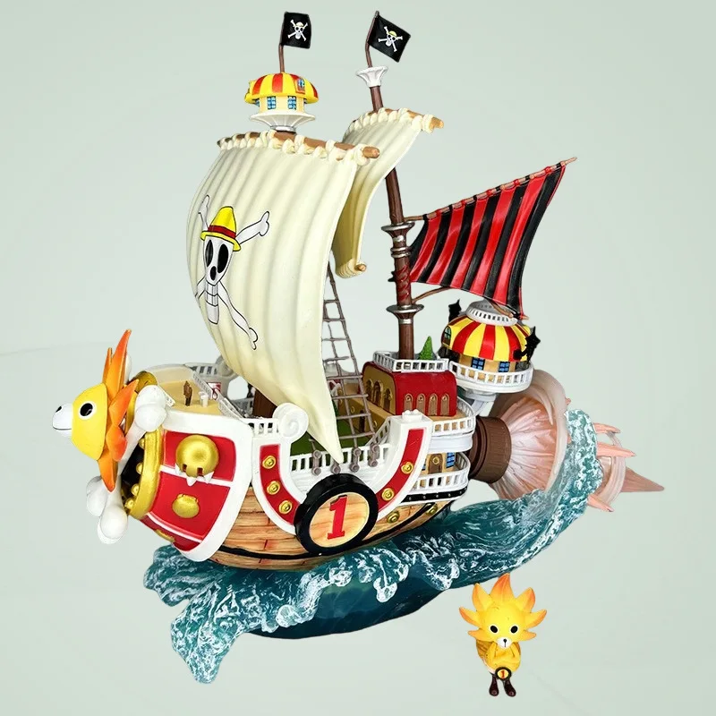 

One Piece Thousand Sunny Pirate Ship Anime Figure Model Pvc Material Desktop Home Ornament Collectible For Anime Fans