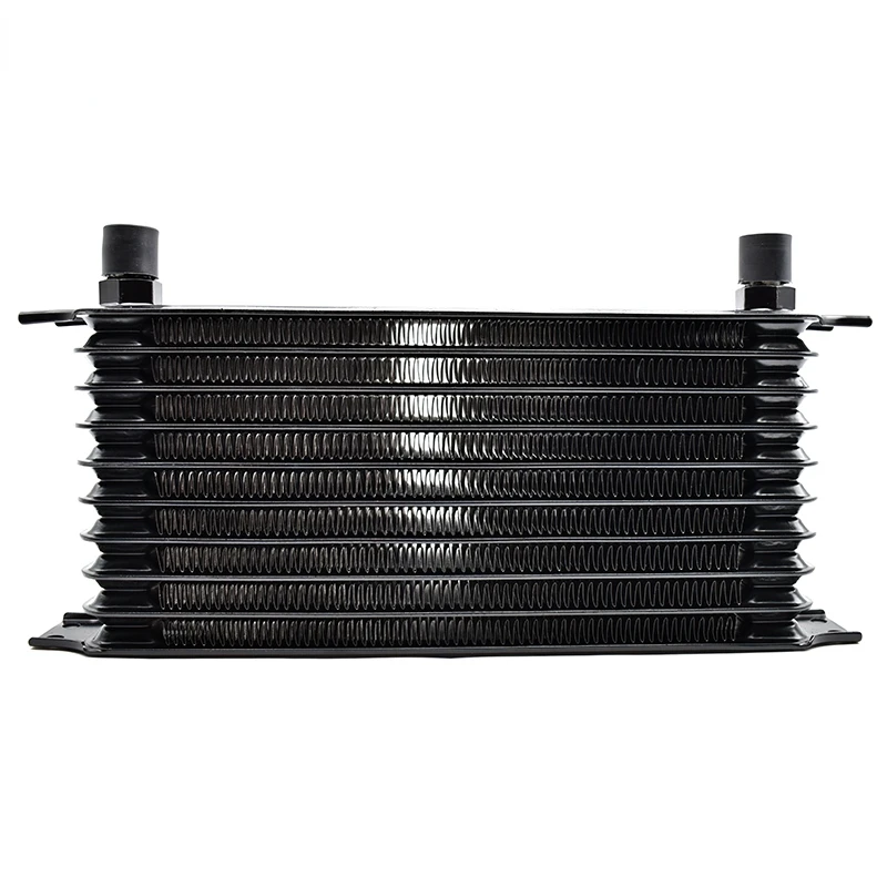 Black 10 Rows Oil Cooler Sandwich Adapter Kit For VW Golf MK7 1.8T 2.0T EA888 Gen3 Engine